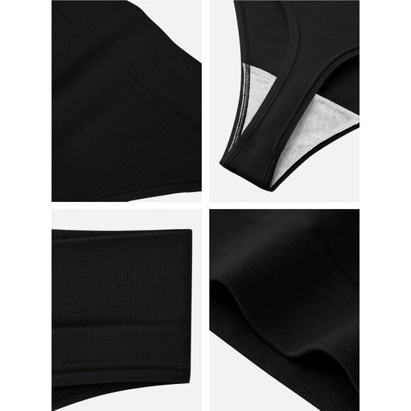 High Waisted Seamless Thongs for Women 5 Pack Breathable Tummy Control - Picture 4 of 5